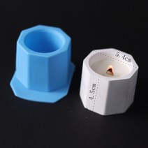 diy 식물 꽃병 실리콘 금형 석고 꽃 냄비 수지 금형 펜 홀더 공예 원예 홈 장식 만들기, 팔각형 1pcs