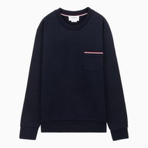 [톰브라운] (당일) 22FW 삼선탭 포켓 네이비 맨투맨 MJT234A 03377 415