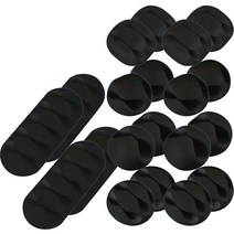 블루레이크 데스크 전선 정리 홀더, 2세트, 블랙