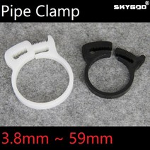 크램프 10pcs 호스 클램프 3.8 59mm 플라스틱 라인 워터 파이프 강력한 클립 스프링 경련 연료 에어 튜브 피팅 고정 도구, [24] 10.4-11.5mm(Black)