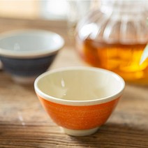 수 칼라 동동주잔 막걸리 사케 술잔, 수칼라찻잔(퍼플)