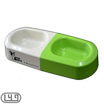 볼로네즈 펫사료그릇 페키니즈 개밥그릇 분리 중형, 색상_블루, 상세페이지 참조