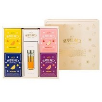 쌍계명차 프루트 허그 티백 4종 x 5p + 건조과일 4종 x 5p + 텀블러 세트 + 쇼핑백, 6종, 1세트