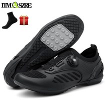 바이크신발 비잠금 사이클링 스니커즈 Mtb 플랫 페달 자전거 신발 산악 Rb 속도 클리트 레이싱 스포츠, 08 8.5, 02 Non Cleats black