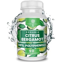 유기농 시트러스 베르가못 - 유일한 USDA 인증 - 50％ 폴리페놀 - 비건 90캡슐 - 제3자 테스트 완료 - 미국에서 만든 보충제 - 전반적인 건강에 도움 Bp He