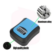 소형금고 가정용 소형 지폐 금고 알루미늄 allosmart 코드 암호 키 잠금 상자 보관 키 벽 장착 키 방수 야외 키 상자 암호, 1