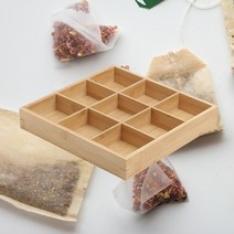 톰슨빌 원목 수납 커피 티 탕비실 티백 정리함 보관함, 1개