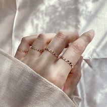 14k 콩사다리 체인 반지