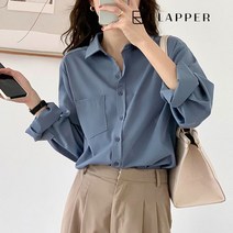플래퍼 FLAPPER 77까지 랩터치블라우스셔츠 FB3SSH001C