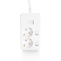 아이정 더좋은 프리미엄 개별 절전 과부하차단 멀티탭 2구 화이트, 2m, 1개