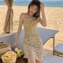 빅사이즈원피스 결혼식원피스 돌잔치원피스 드레스 여성 서스펜더 보터밍 셔츠 슬릿 빈티지 민소매 슬립 의