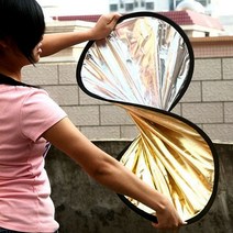 [고리상] 야외 스튜디오 80cm 빛 반사판 휴대용 라운드 접이식 즐거운쇼핑, 상세페이지 참조, P  본상품선택