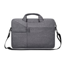 노트북가방 백팩 서류 가방 여성 노트북 컴퓨터 파우치 메신저 131415 inch notebook shoulder bag multi-pocket laptop bag 핸드백, 15.4인치, 어두운 회색