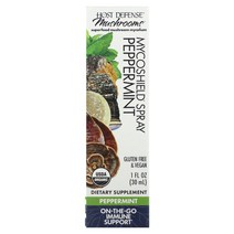 Fungi Perfecti Host Defense 숙주 방어 버섯 Mycoshield 헤어스프레이 페퍼민트 30ml(1fl oz), 1개