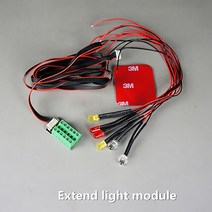 타미야 라이트 키트 세트 1/14 RC 트레일러 트랙터화물 트럭 용 업그레이드 부품, [02] 1Extend Light Module