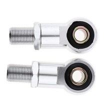 2x 실버 오토바이 공기 충격 흡수기 서스펜션 댐퍼 액세서리 아이 어댑터, 10mm, 금속