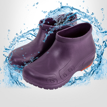 조리사신발 굽있는 주방안전화 작업용 미끄럼방지화 요리사 짧은 물장화 수산시장장화 농사신발