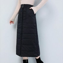 패딩 스커트 치마 방한 겨울 빅사이즈 퀼팅 롱 골프 밴딩 누빔