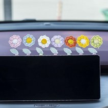 에이빅 차량용 춤추는 꽃 장식 피규어 7종세트, 춤추는 꽃 7종세트