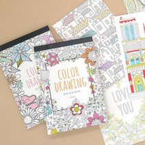 핑크풋 30 컬러드로잉 엽서북 컬러링북 색칠공부, 핑크풋 30 컬러드로잉엽서북(랜덤)