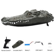 RC보트 레이싱보트 Roclub 2.4g 18kmh rc 고속 레이싱 보트 용 무선조종, b802 악어