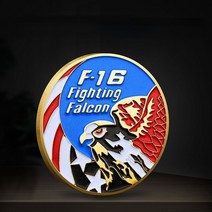 미국 공군 F-16 전투 팔콘 기념 동전 국제 전투기 군사 기념품 금화 은화 소장품, [01] Gold