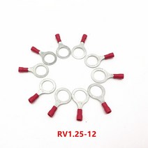 터미널압착기 레드 RV1.25- 3 4 5 6 8 10 12 링 절연 와이어 커넥터 전기, 07 RV1.25-12