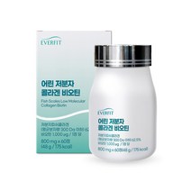 저분자 콜라겐펩타이드 비오틴 콜라겐 식약청인증 해썹 인정 알약형 정 초저분자 저분자피쉬콜라겐 60정, 1개