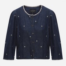 써스데이아일랜드(정상) 자수포인트 가디건형 데님 자켓 (T226MJK131W)