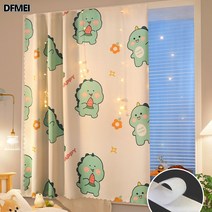 DFMEI 커튼 올 차광 펀치리스 장착 선블라인드 침실 벨크로 스트랩 세트