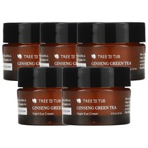 Tree to Tub (트리 투 텁) Tree To Tub 레티놀 안티 에이징 & 링클 나이트 아이 크림 눈가 붓기 다크 서클 눈 밑 민감한 피부용 15ml (0.5 oz), 5개