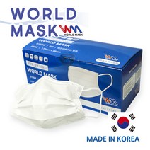 월드 국산 덴탈 마스크 대형 멜트블로운 필터 마스크 일회용 부직포 마스크 50매