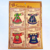 한국 전통 고무 한복 냉장고자석 마그넷 4개세트 기념품 외국인 선물 관광지 기념품