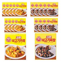 오뚜기3분 쇠고기카레 200g x 10p + 쇠고기짜장 200g x 10p, 1세트