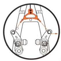 브레이크 합금 캔틸레버 브레이크 클립 MTB 산악 자전거 오래된 스틸 프레임 행거 리프팅 케이블 가이드
