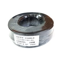 노이즈 억제 CCTV 3P 케이블 차폐막 쉴드 자가설치 씨씨티비 케이블 잘라서 사용가능, 검정 100m 타래