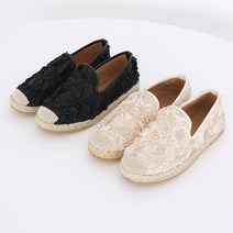 [슈플랜] 에스파듀 플라워 레이스 스팽글 슬립온 2cm _N19-10