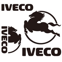 마이웨이카 이베코 스티커 화물차 트럭 트레일러 버스 튜닝 IVECO 로고, 로고3 (우측), 빨간색, 1개