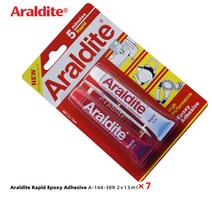 Araldite-2 15ml 오리지널 클리어 5 분 빠른 고성능 에폭시 접착제 목재 가정용 시계 유리 보석 AB, [05] 30mlRapid7pieces