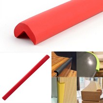 우레탄코너보호대 모서리충격완화 고무코너보호대 스폰지형 모서리보호대, 레드-대
