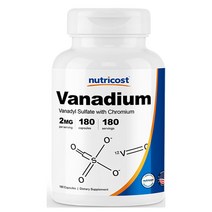 뉴트리코스트 바나듐 180캡슐 1병 1서빙 2mg 180회분 Vanadium Capsules [2 MG] [180 CAPS]