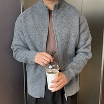 남자 집업니트 봄 가을 하찌 울 가디건 투웨이 겨울 스웨터