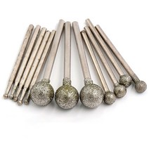 우드카빙 조각칼 5PCS 0.5mm-12mm 볼 라운드 로타리 다이아몬드 버 드릴 비트, 2.35 x 2mm