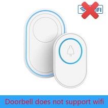 스마트 인터폰 무선 와이파이 초인종 tuya 스마트 홈 보안 경보 시스템 연결 433mhz 감지기 경고 모드 환영 초인종 led 조명 키트, 흰색 와이파이 없음, 영국 플러그