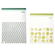 이케아 지퍼백 그린 + 연두 냉장 냉동 6리터 + 4.5리터 총 60개 (2세트)