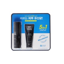 SNP 타임리스 블랙 옴므 올인원 120ml+100ml 피부유산균 5in1 스킨 로션 에센스 크림 아이크림 남성 남자 맨 화장품