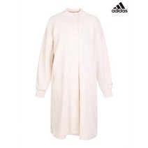 아디다스 adidas 여성 화이트 반목넥 롱기장 자켓