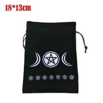 타로카드 TAROT 타로마스터 벨벳 달 단계 타로 오라클 카드 보관 가방 룬 문자 별자리 마녀 운세 액세서리 쥬얼리 주사위 가방, 04 (18x13cm)