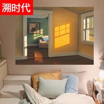 침실벽장식 인싸템 창 배경천 무드 걸이 패브릭 헝겊 벽지 기숙사 침대머리 방 심플 캔버스 3188414596, 햇빛 작은 집 110cm 하이 *15