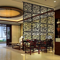 거실가벽 공간분리파티션 2pcs 나무 화면 접는 방 분배기 입구 문 조각 파티션 빈티지 스타일 장식 커튼 Biombo, 39x39cm, [04] Pattern 3